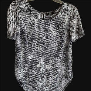 Apt 9 Top Blouse Black/White Medium
